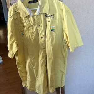 FINAL MARKDOWN COOGI Light Yellow Button-Up Shirt xxxl